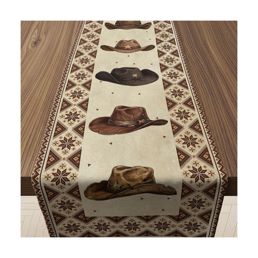 Western Party Decorations - Western Cowboy Table Runner for Cowboy Party Decorations | Western Backdrop for Home Decor - Western Cowboy Party Favors Supplies for Home Kitchen