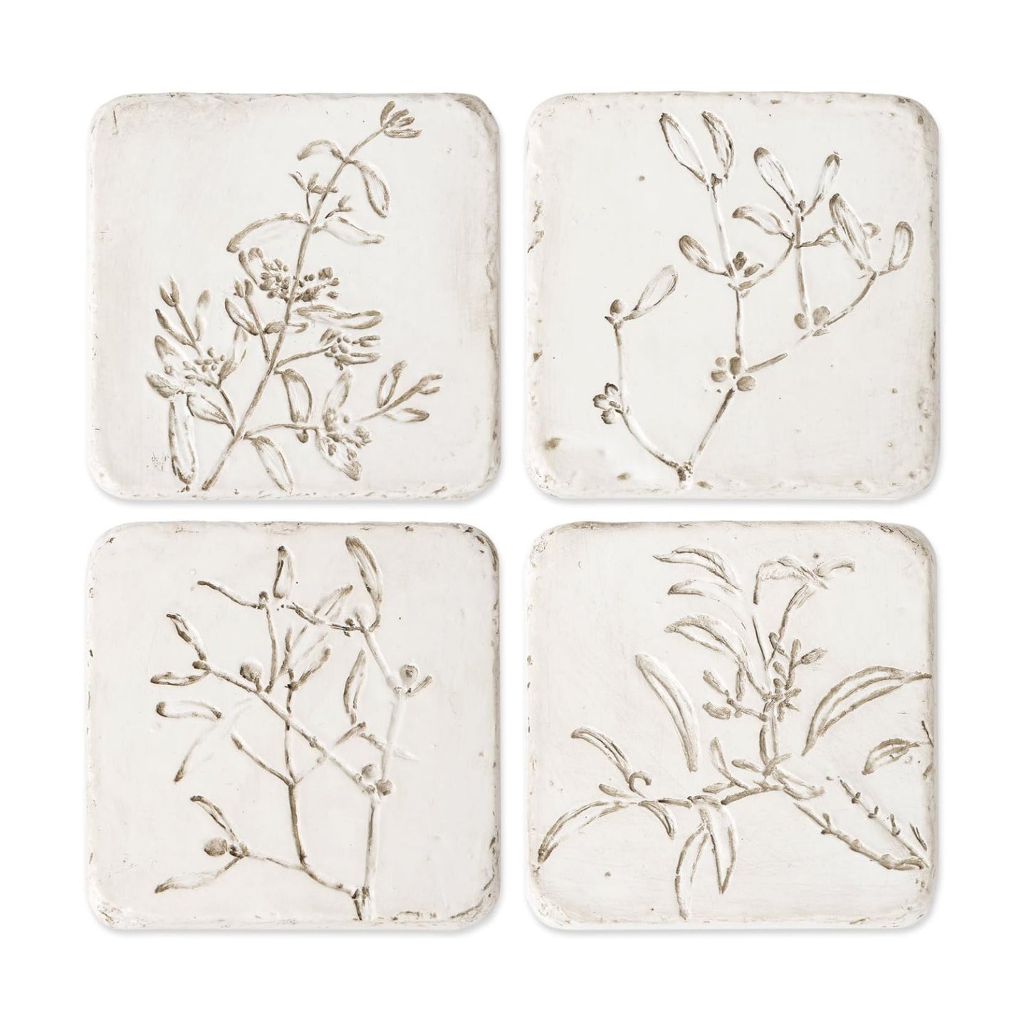 Plant Floral Design / 4.02 Inch / Set of 4