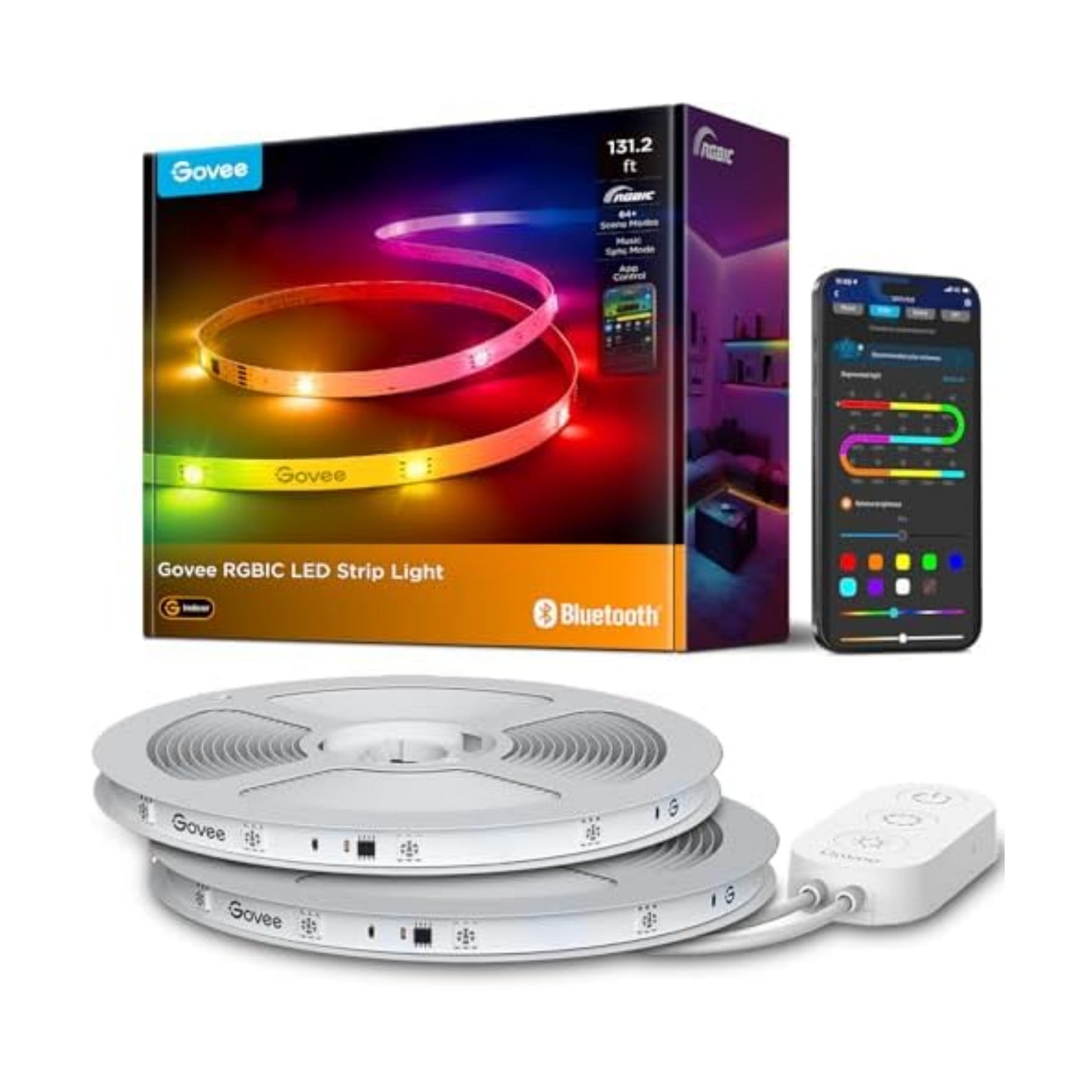 Govee 131.2ft RGBIC LED Strip Lights, LED Lights for Bedroom, APP Control