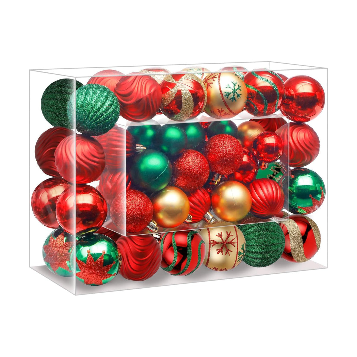 SHareconn 66Pcs Christmas Tree Decorations, Christmas Tree Ornaments Set