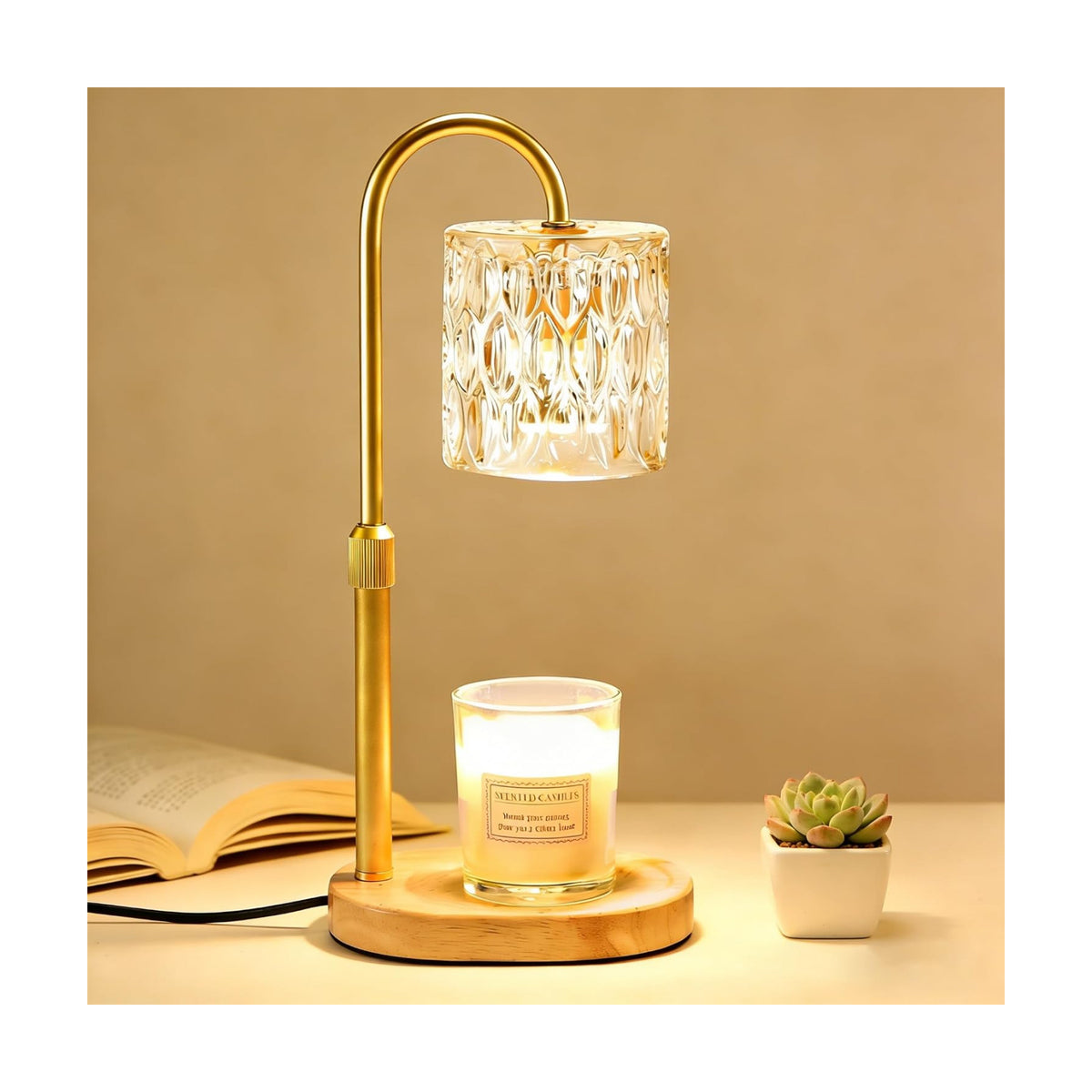 Dreamholder Electric Candle Warmer Lamp with Timer, Dimmable Candle Lamp with Adjustable Height, Wax Melter for Jar