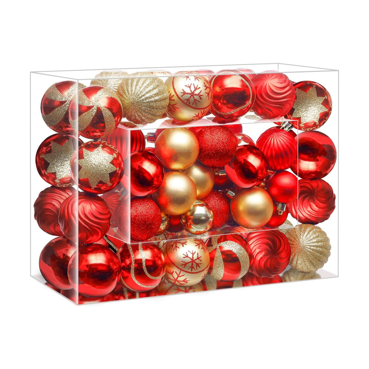 SHareconn 66Pcs Christmas Tree Decorations, Christmas Tree Ornaments Set