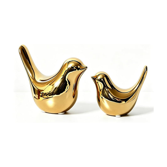 Small Birds Animal Statues Bird Figurines Knick Knacks Home Decor / Goldbirds / Gold / Set of 2