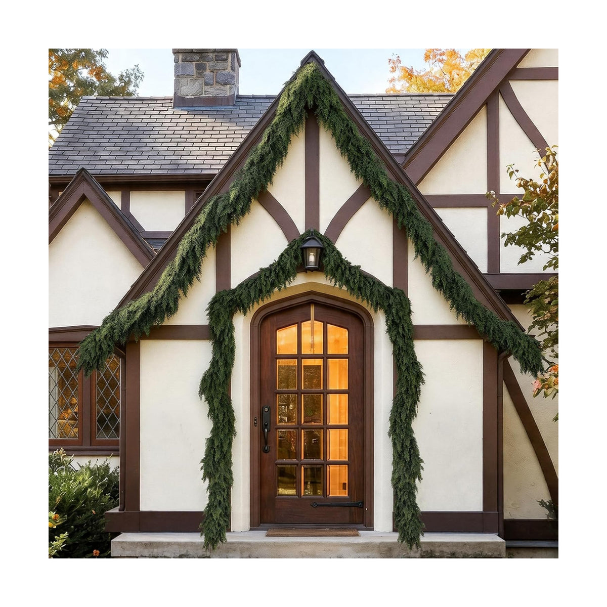 4PCS 9FT Christmas Cedar Garland Realistic Thick Soft Christmas Decorations | Real Touch Full Lush Artificial Greenery