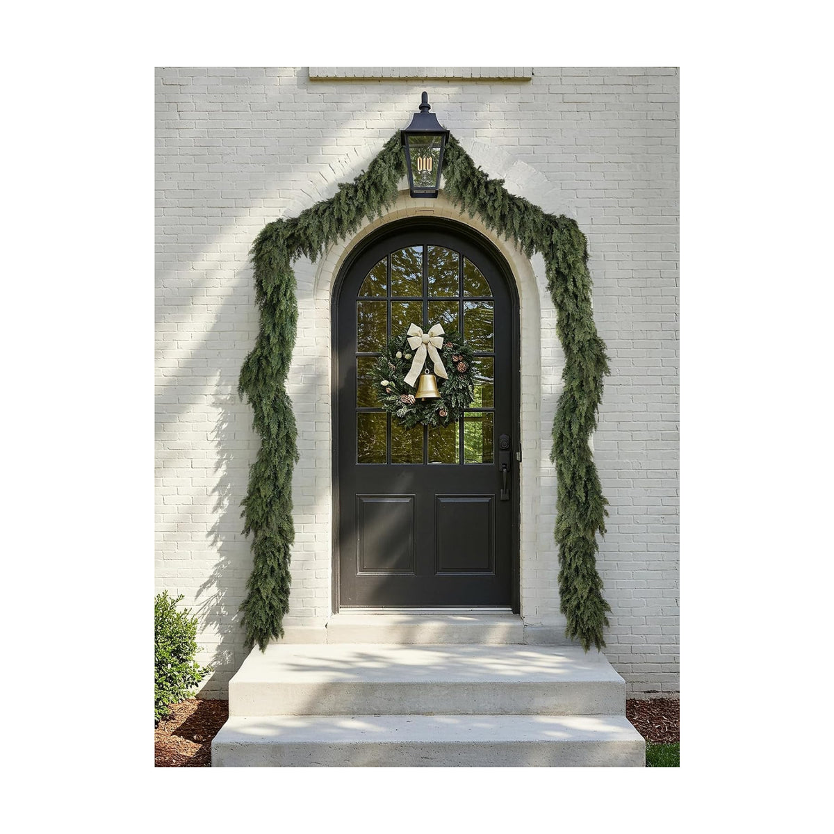 2PCS 9FT Christmas Cedar Garland, Real Touch Soft Greenery Xmas Decorations | Realistic Thick Full Lush Faux Garland