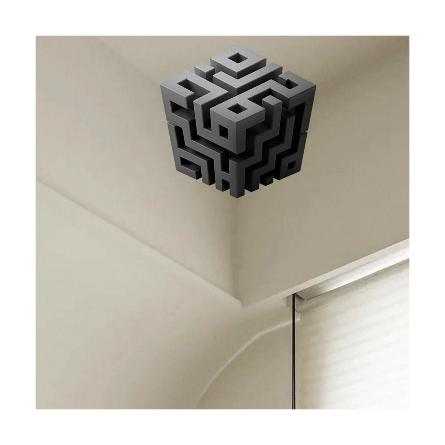 Wall Stickers Optical Illusion Decals Removable Matte PVC Geometric Art / 3D Cube / Set of 2