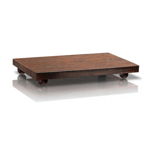 Wood Pedestal Stand / 12 x 7
