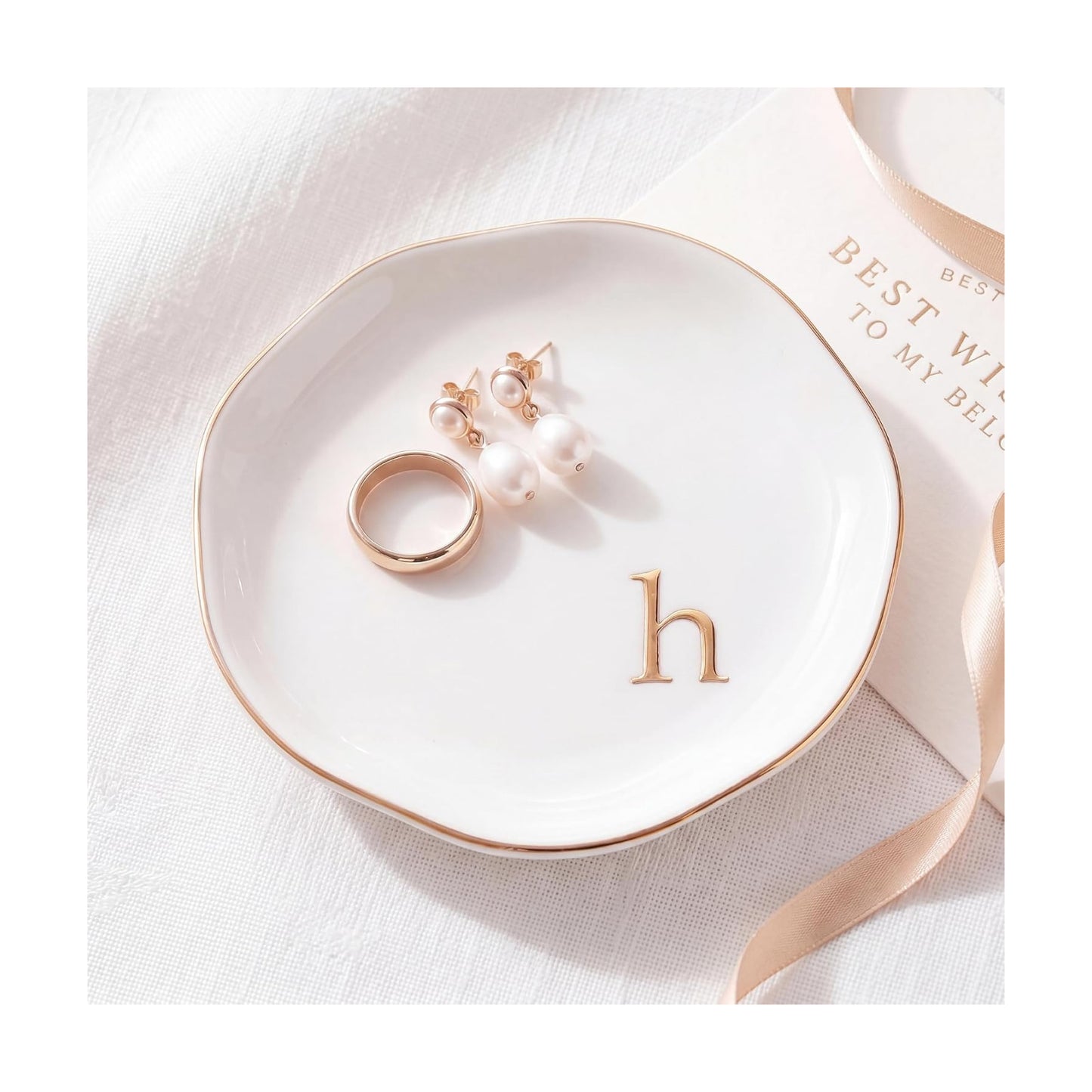 Ceramic Jewelry Tray / H / White