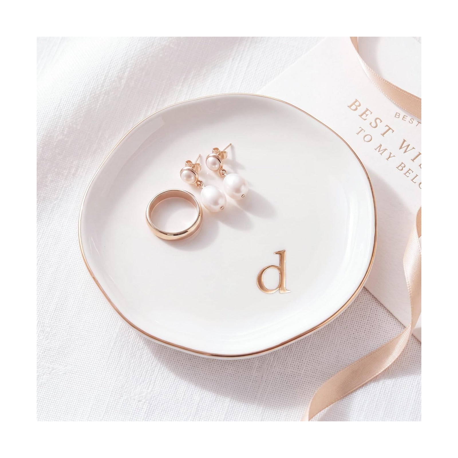 Ceramic Jewelry Tray / D / White