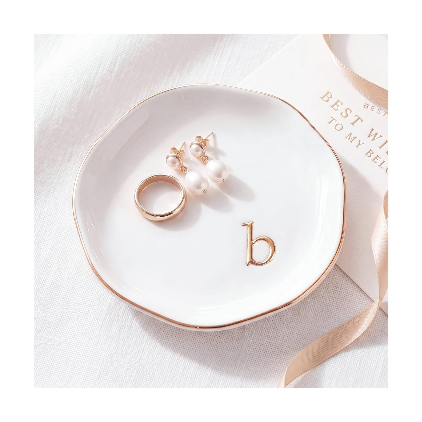 Ceramic Jewelry Tray / B / White