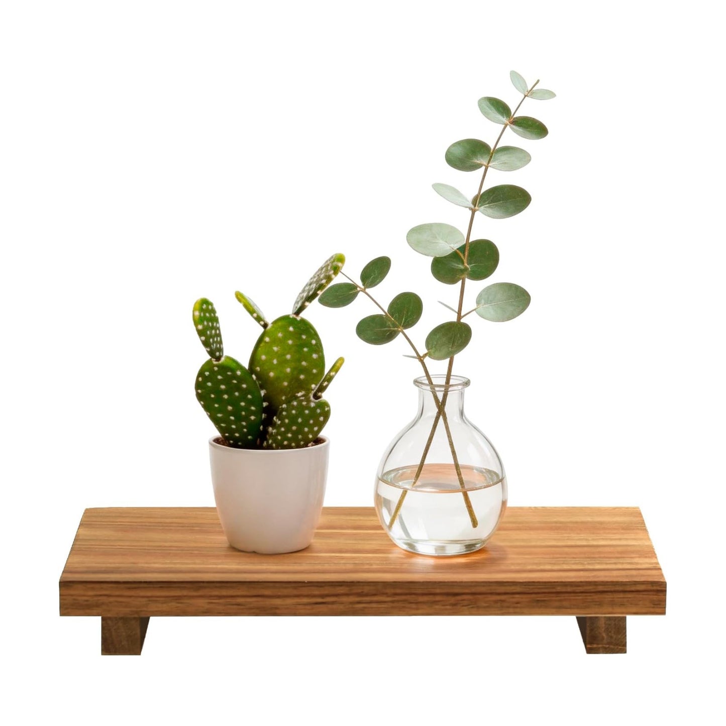 Acacia Wood Pedestal Stand / 12 x 7