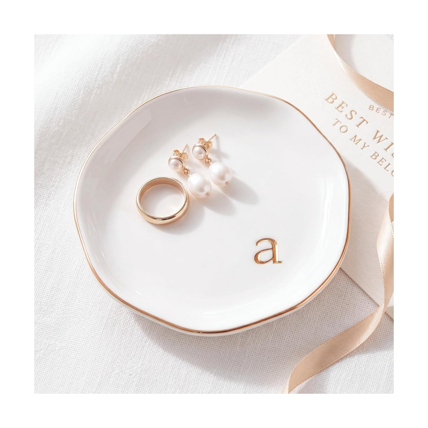 Ceramic Jewelry Tray / A / White
