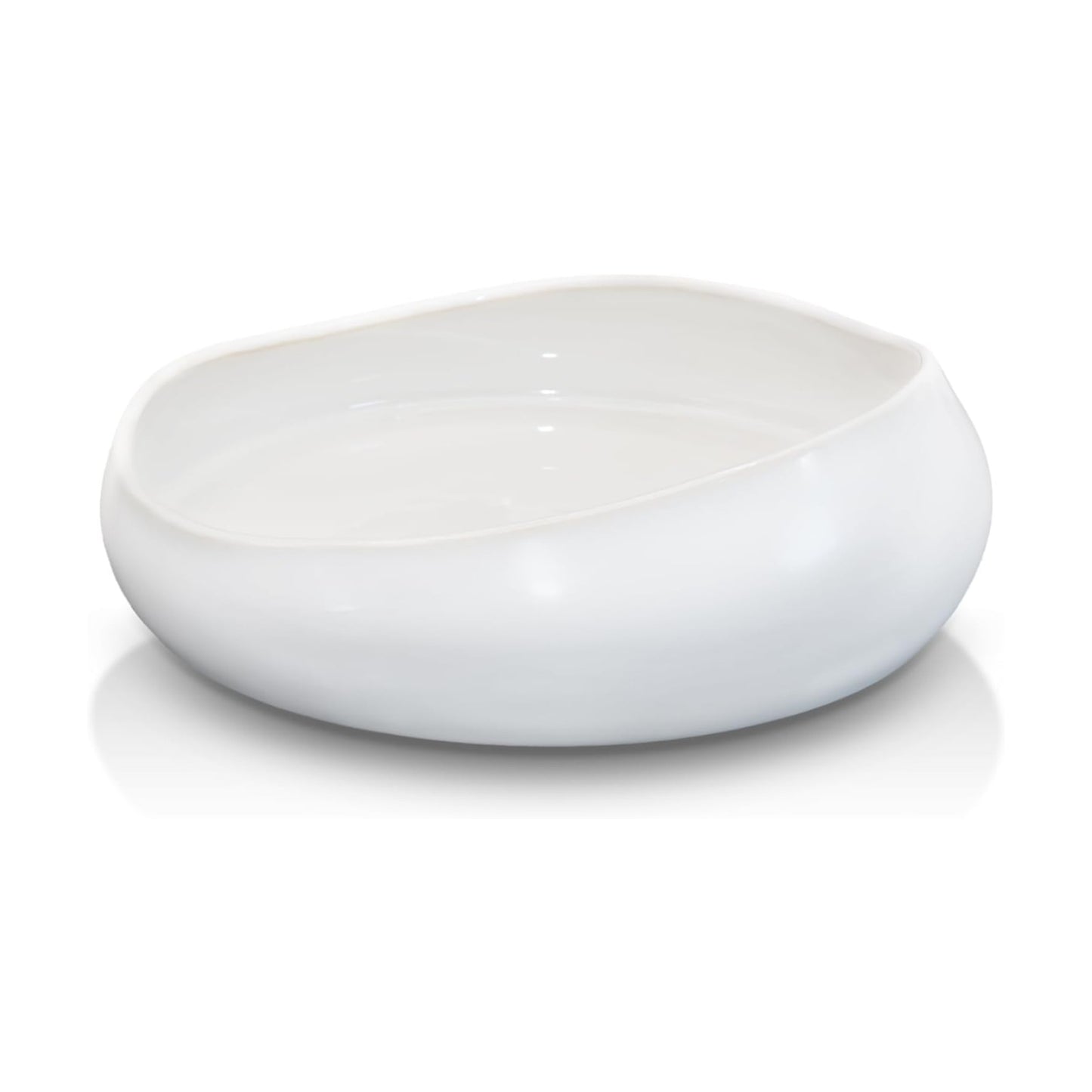 Ceramic Fruit Bowl / White / 8 Inch