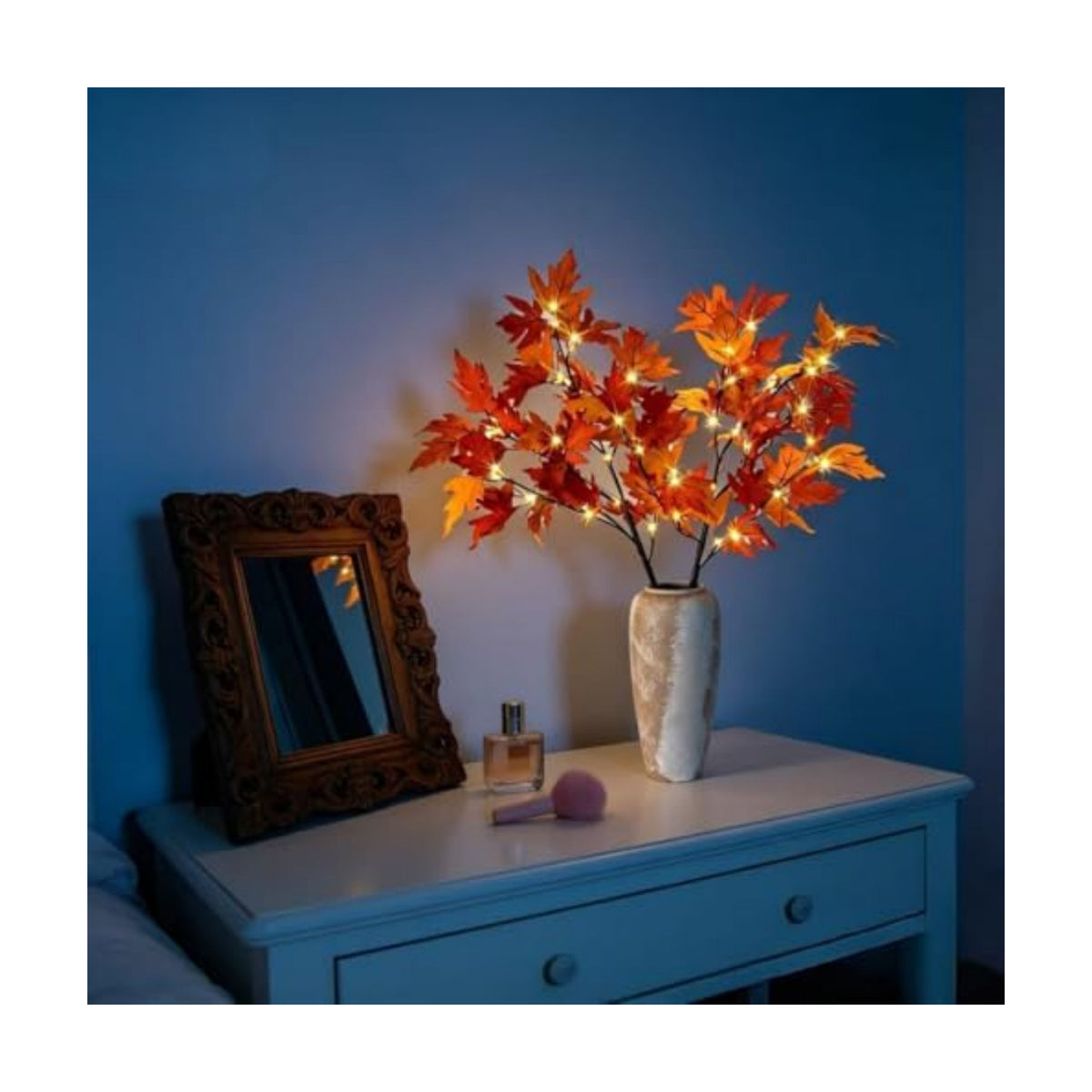 HipTree 2Pack Lighted Fall Maple Branches 32IN 32LED White Lights