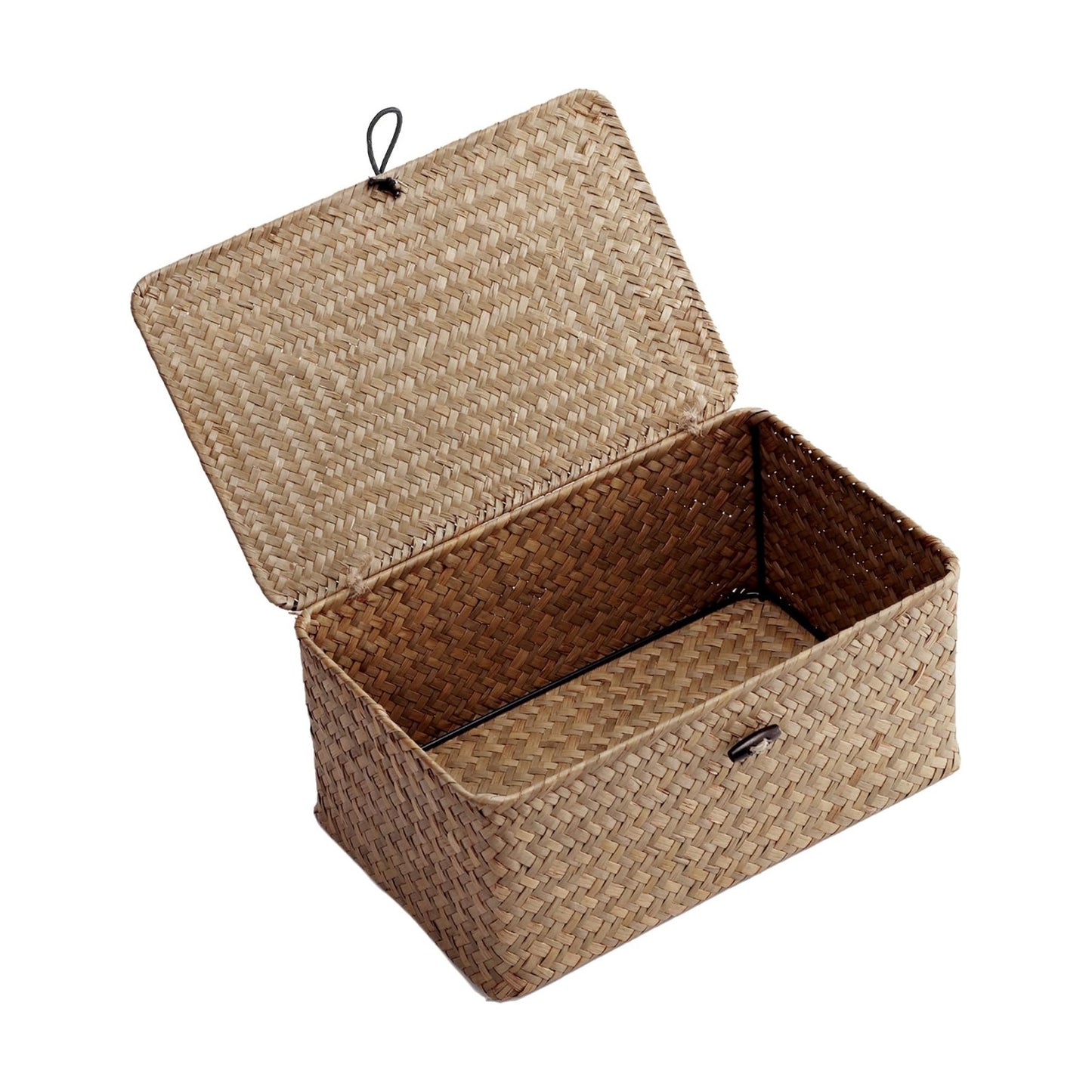 Seagrass Bin / Shelf Baskets Multipurpose Container for Boho Decoration / Coffee / Natural