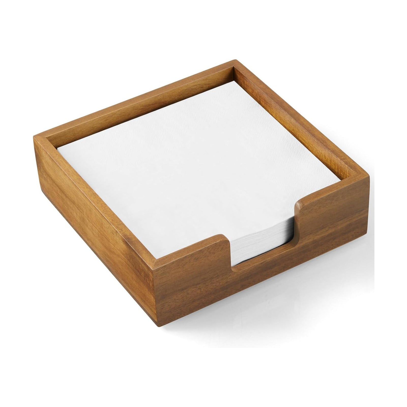 Wood Napkin Holder / Acacia / Square