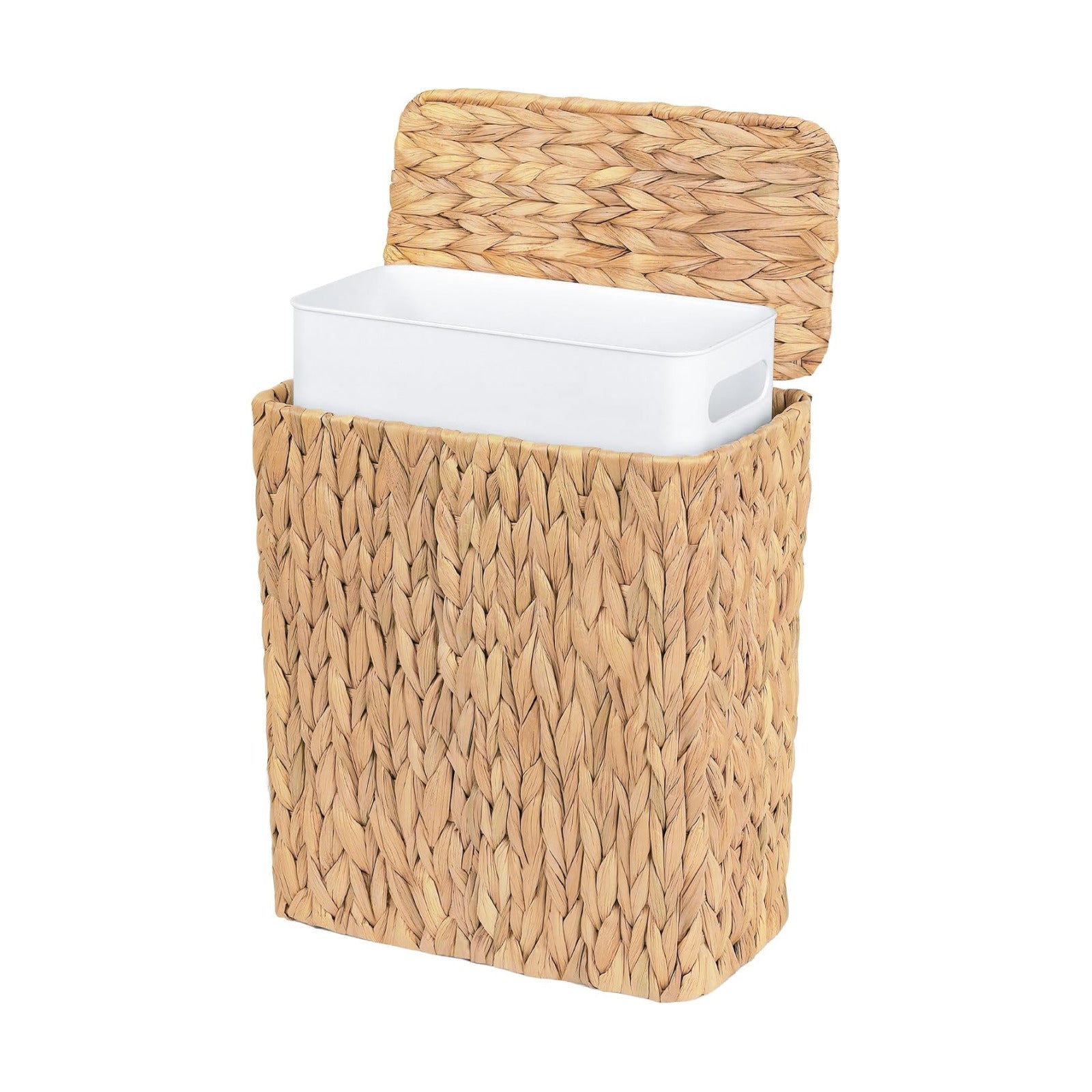 Handwoven Rattan Waste Basket / Water Hyacinth