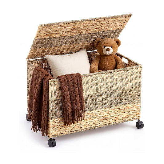 17.2 Gallon in Wicker Storage Trunk / Tricolor / 22 x 13 x 13.8 / 17.2 Gallon In