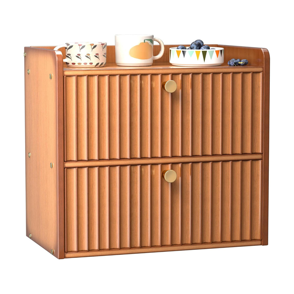 Bread Box for Kitchen Countertop, Large Bread Storage Container for Homemade Bread, Double Layer Farmhouse Breadbox