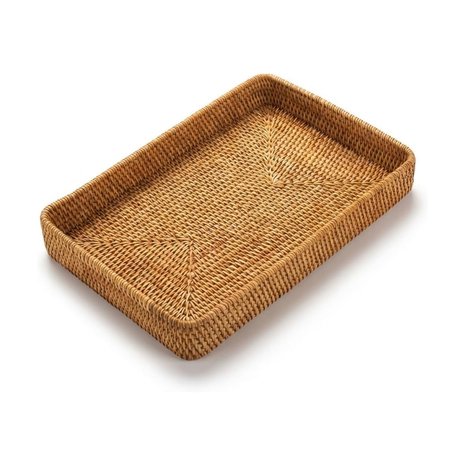 Large Wicker Storage Tray / 14.6 x 9.1 / Natural M