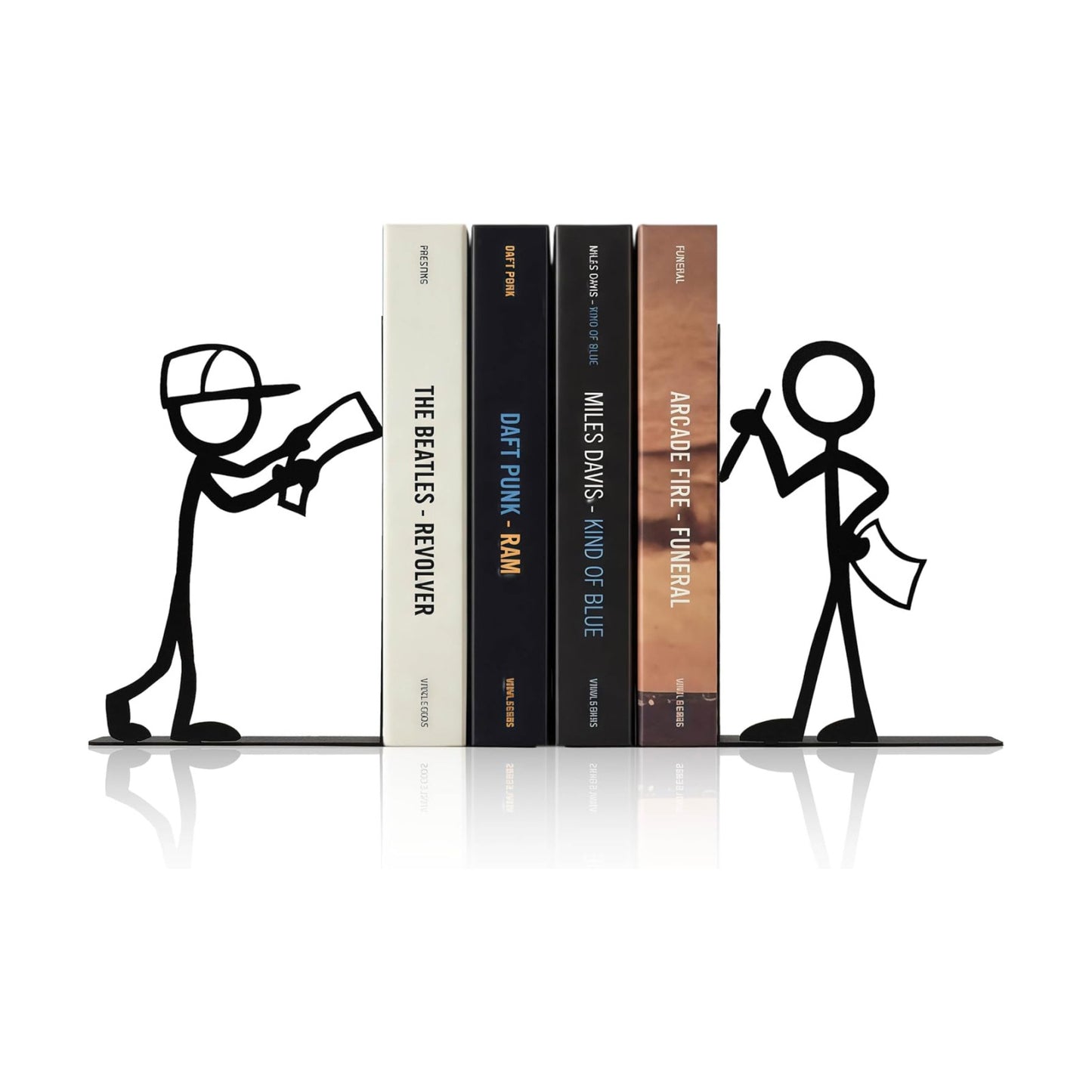 Metal Character Bookends / Reading / Black