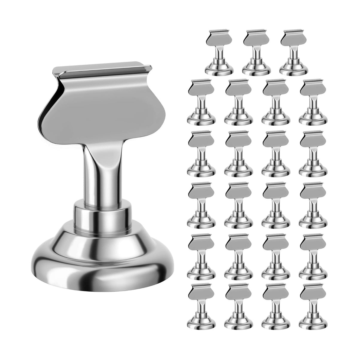 ERYTLLY 24 PK Place Card Holders 1.7 inches Table Card Holder Steel Card Holders for Weddings,Birthdays,Photos, Memo