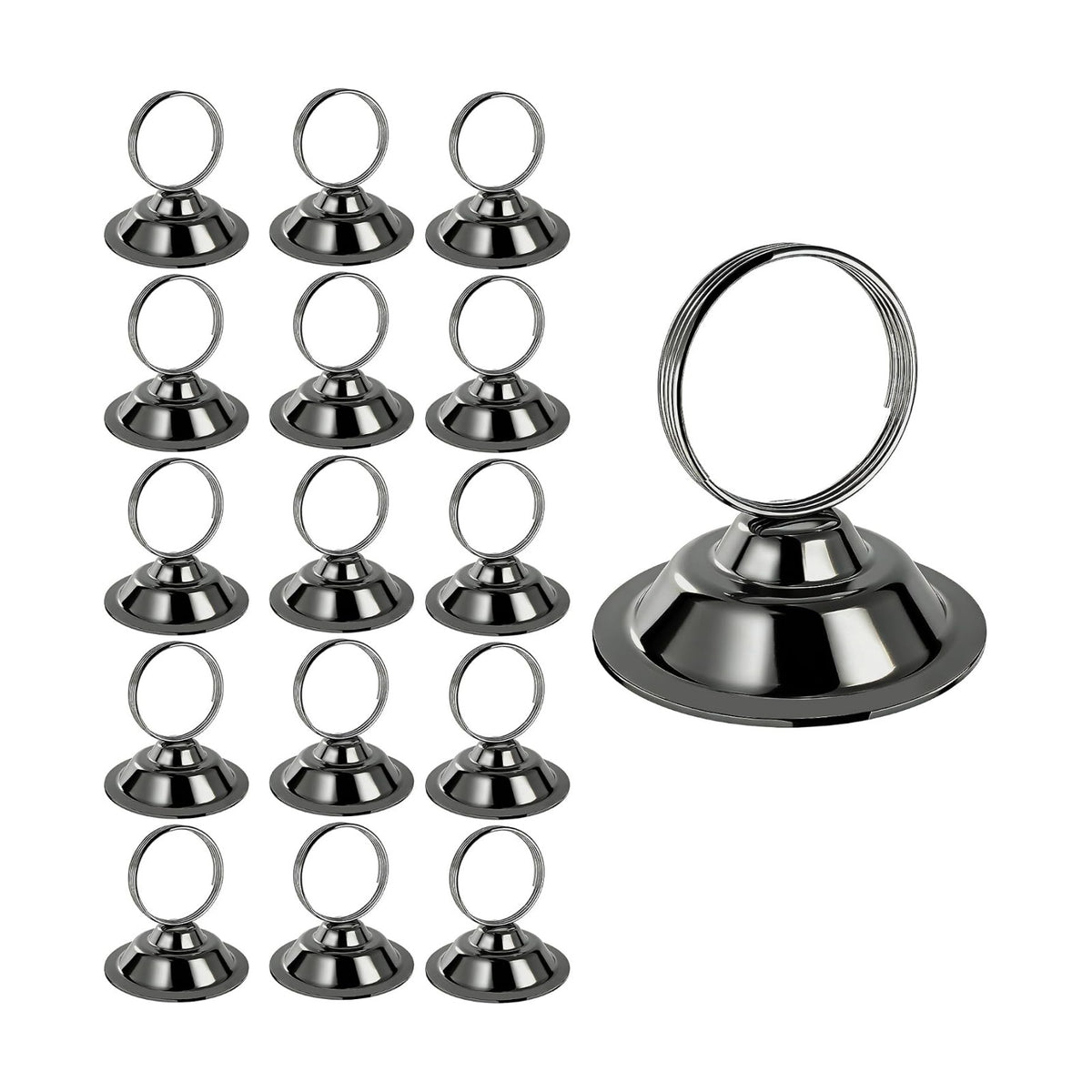 ERYTLLY 16 PK Place Card Holders Table Card Holder Steel Card Holders for Weddings,Birthdays,Photos, Memo Notes