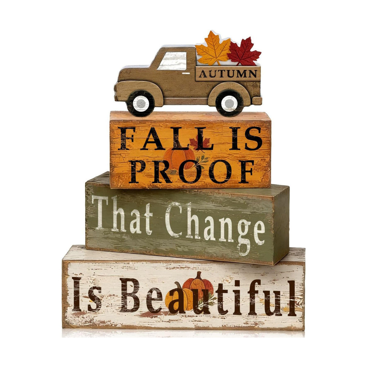 Leaves Truck Fall Decor, Fall Decorations for Home