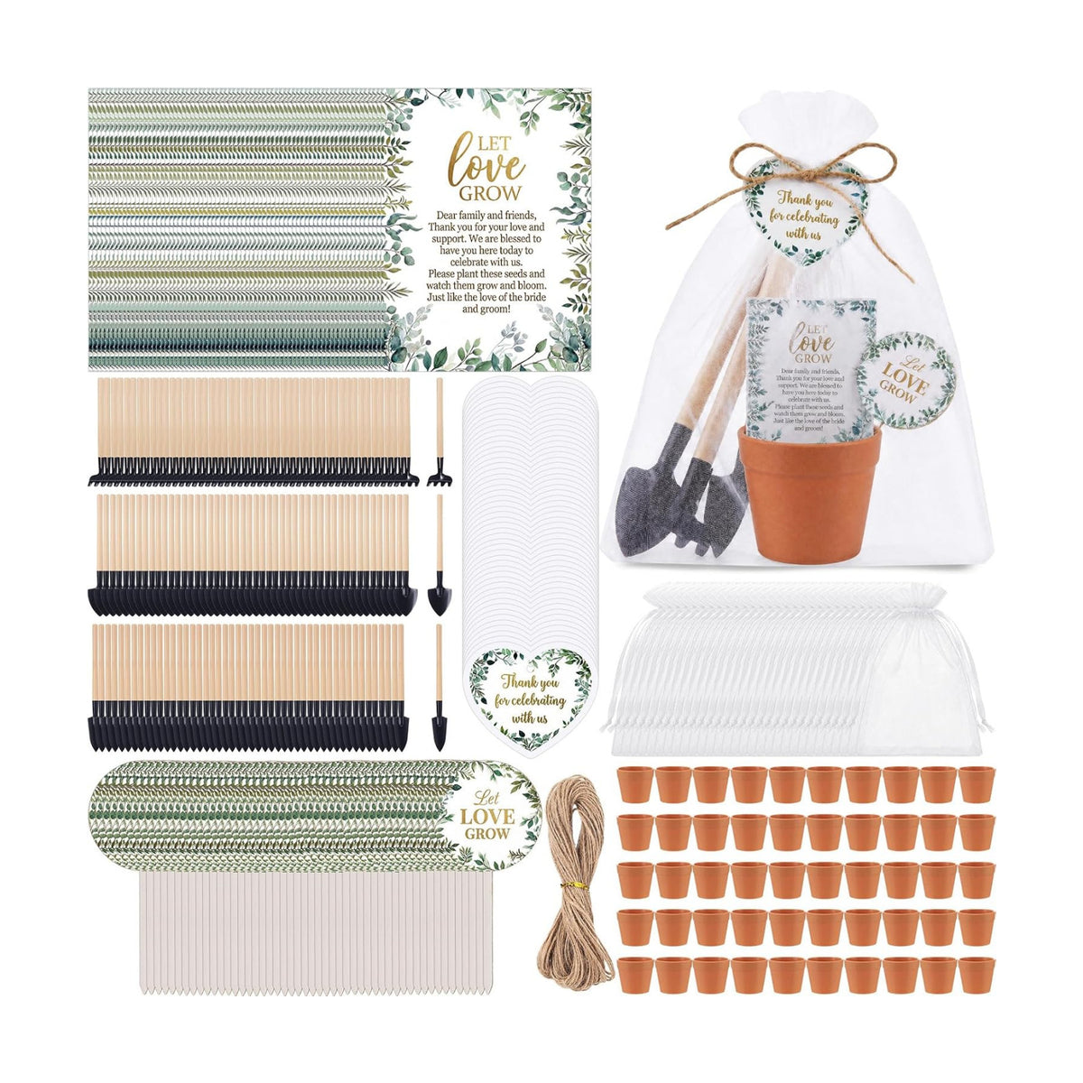 Amyhill 50 Sets Let Love Grow Wedding Favors for Guests Bulk