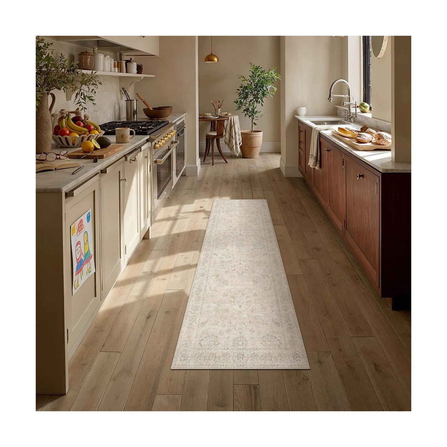 2x6 Light Cream Neutral Runner Rug