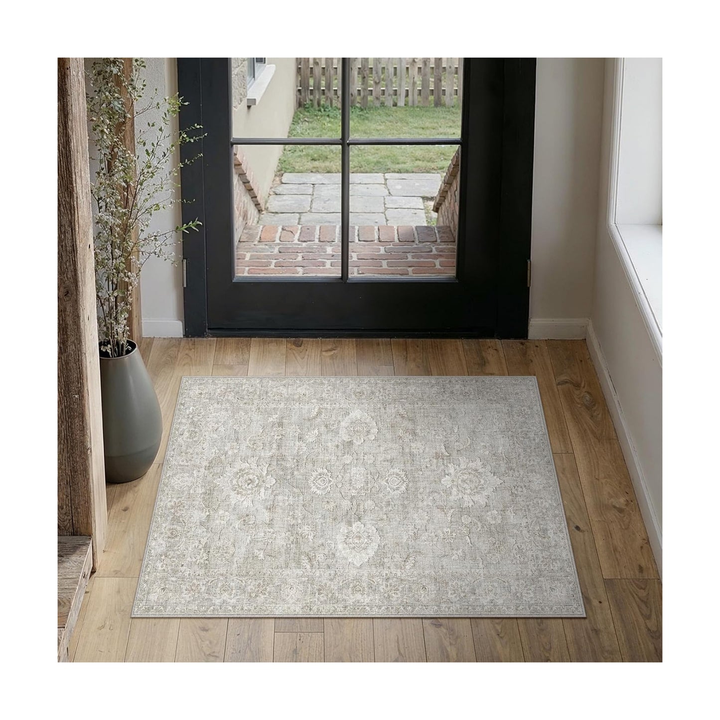 2x3 Grey Neutral Area Rug