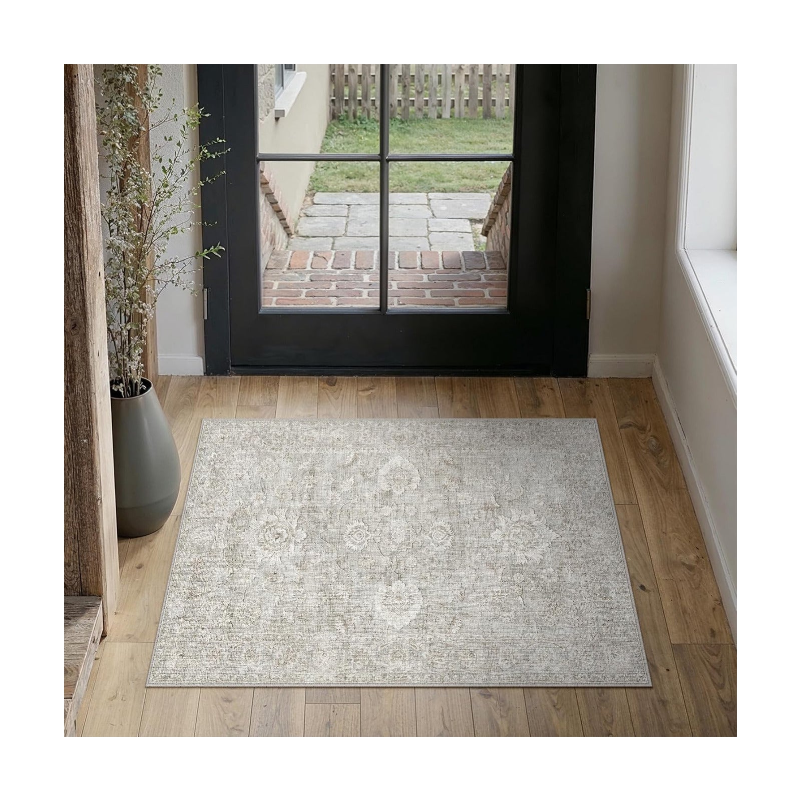 2x3 Grey Neutral Area Rug