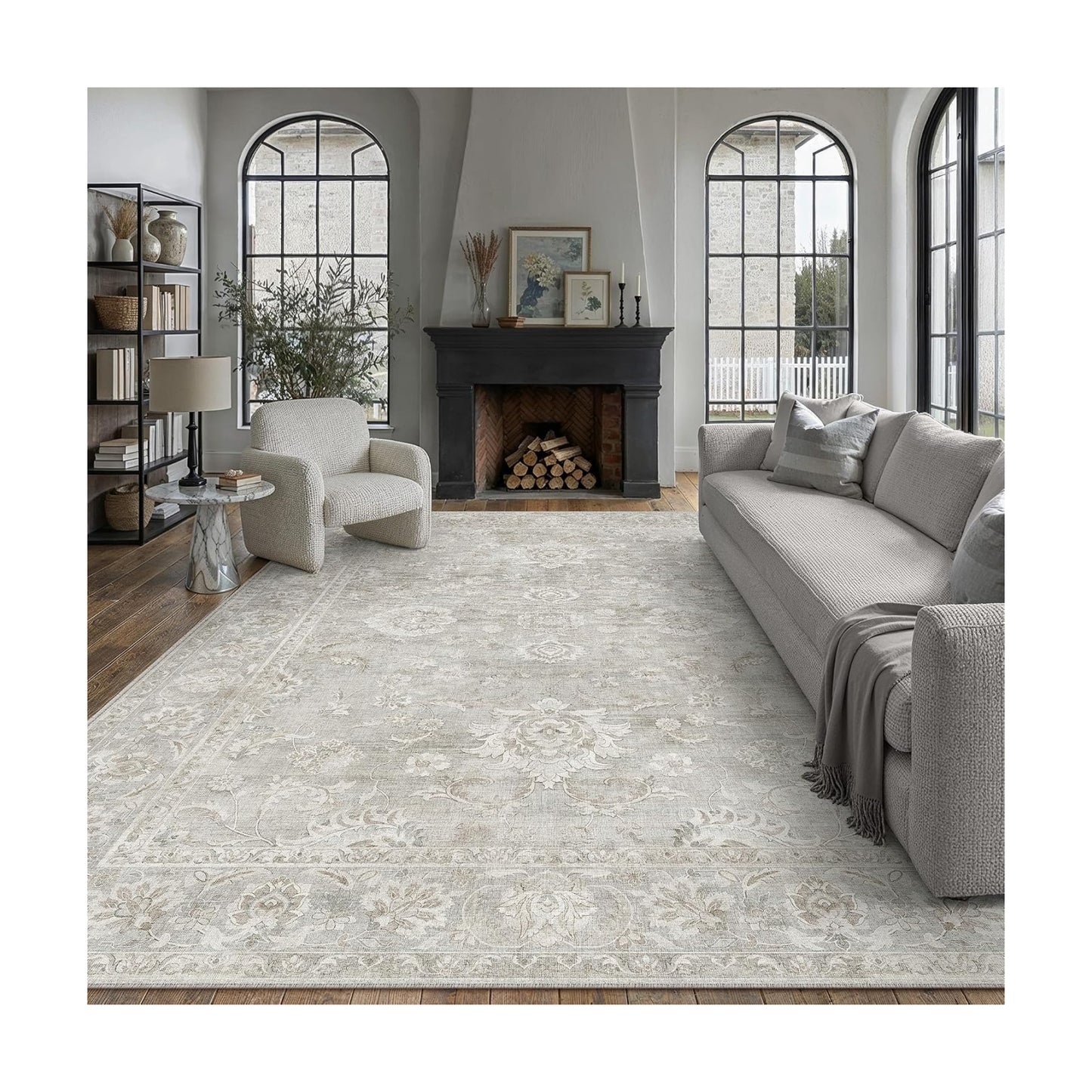 9x12 Grey Neutral Area Rug