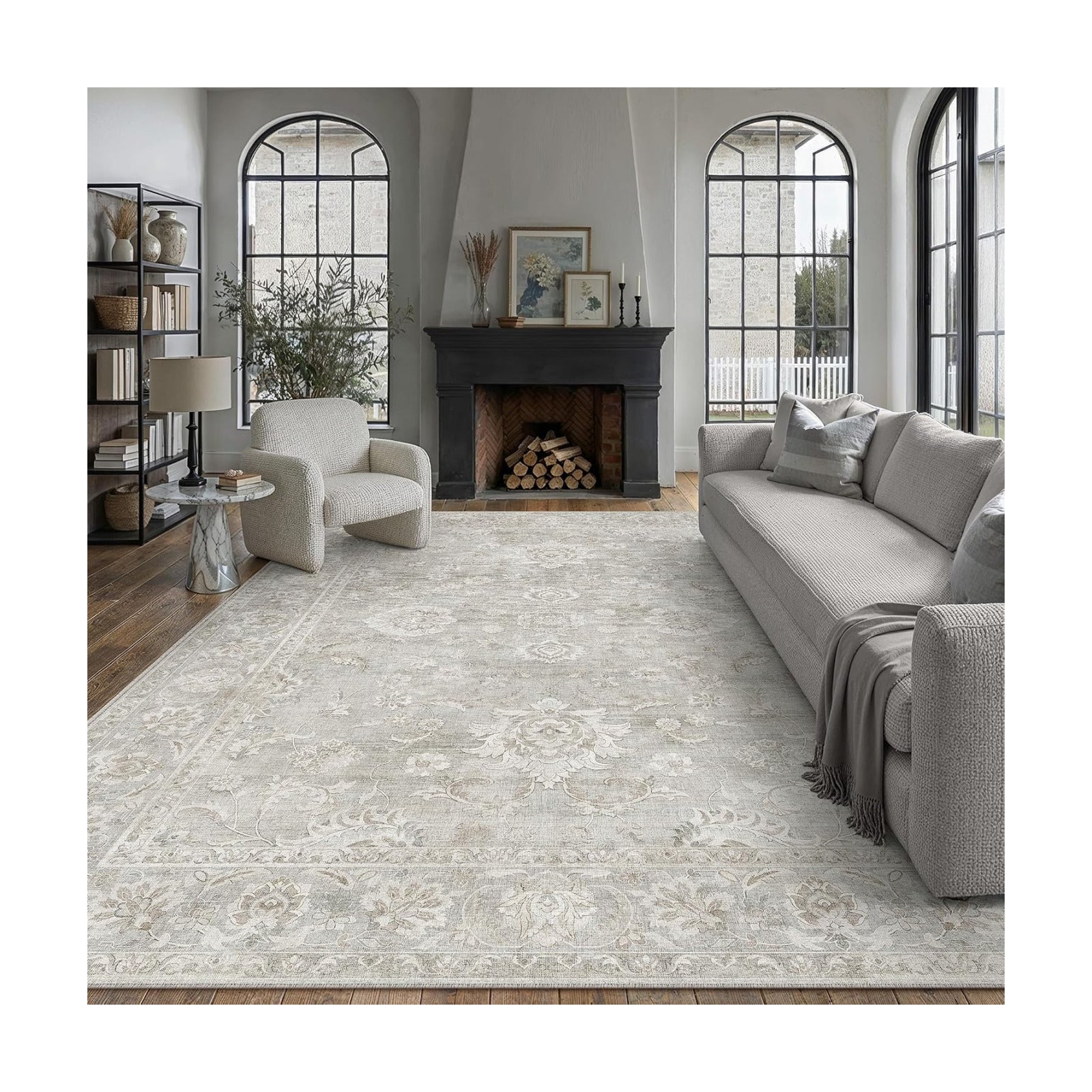 9x12 Grey Neutral Area Rug