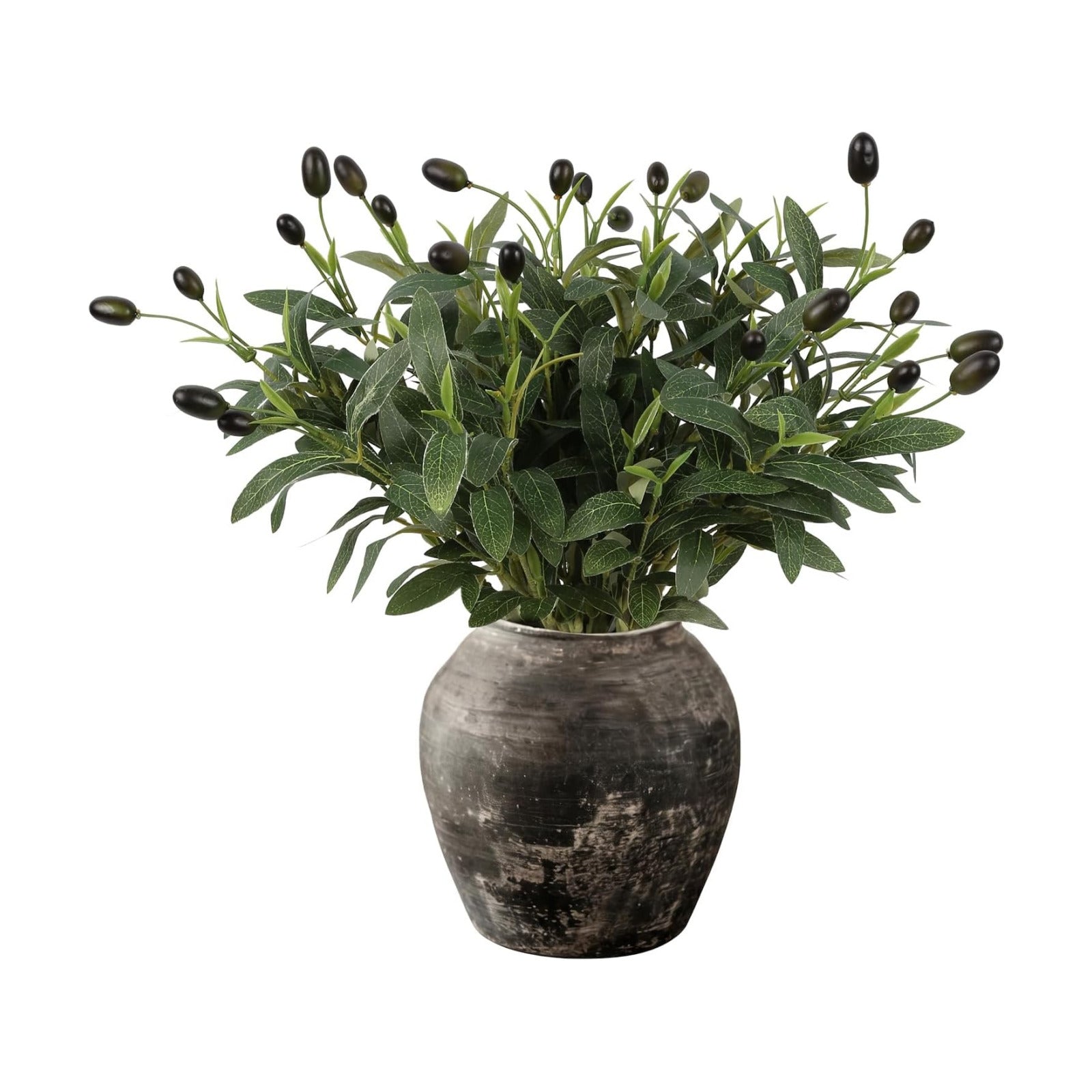 Faux Olive Tree Branches / Green / 19.6 Inch / Set of 6