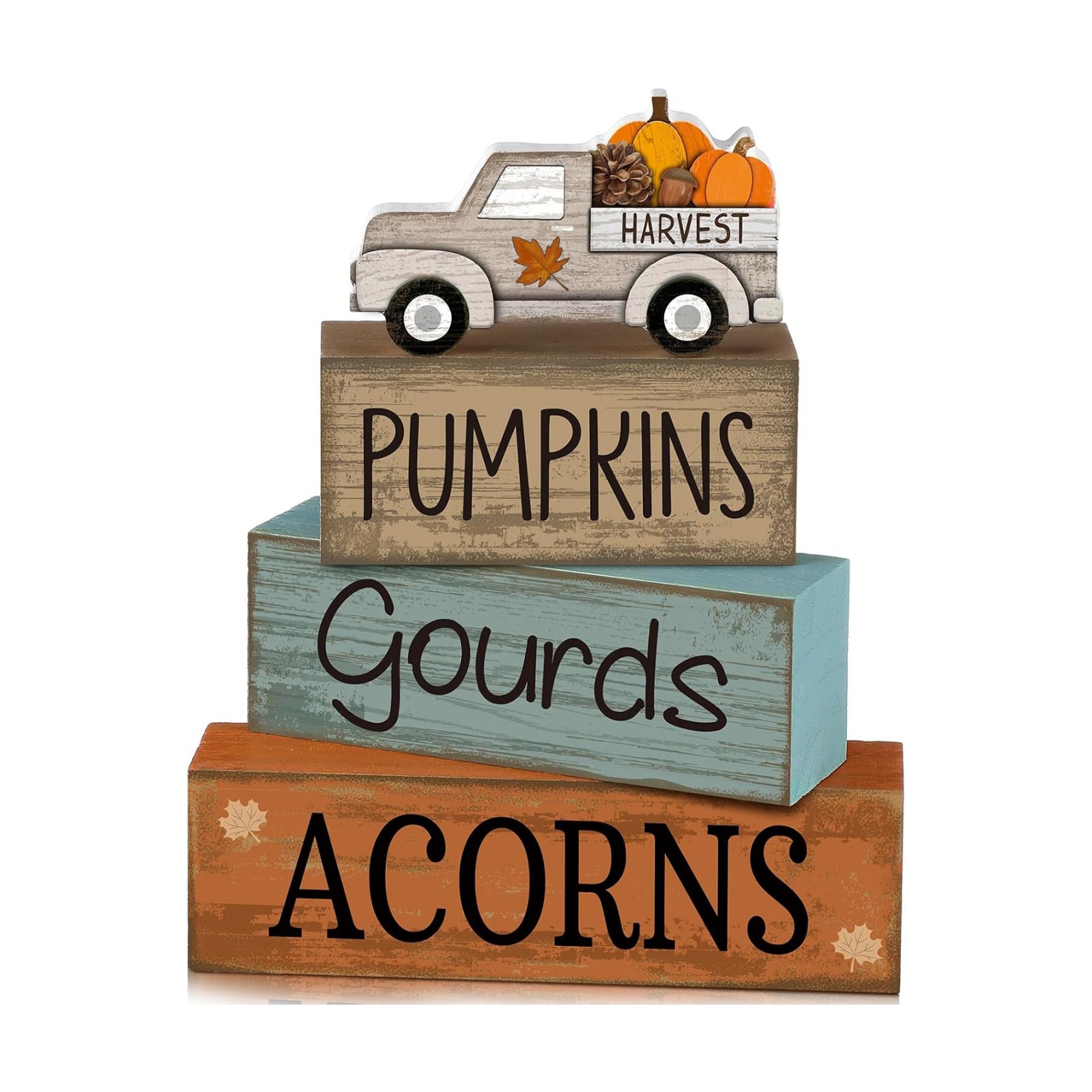 Lineshading 4 Pcs Fall Table Decoration for Home Rutic Fall Truck Decor