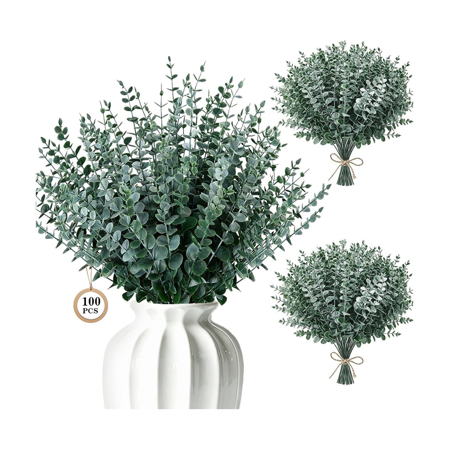 Fake Eucalyptus Plants Real Touch Faux Eucalyptus garland / Set of 100
