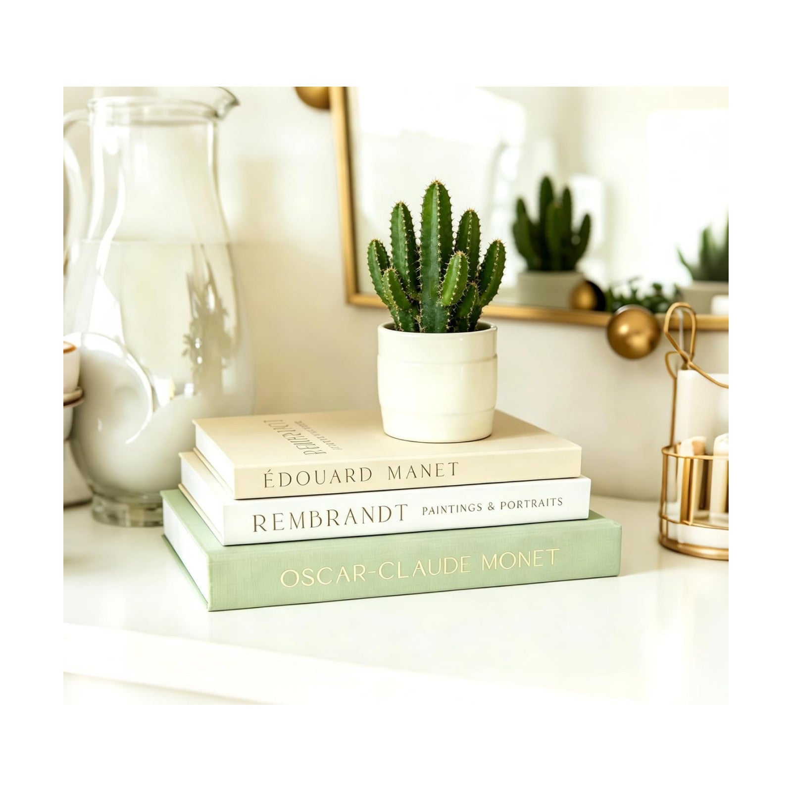 Linen Book Storage Boxes / Green
