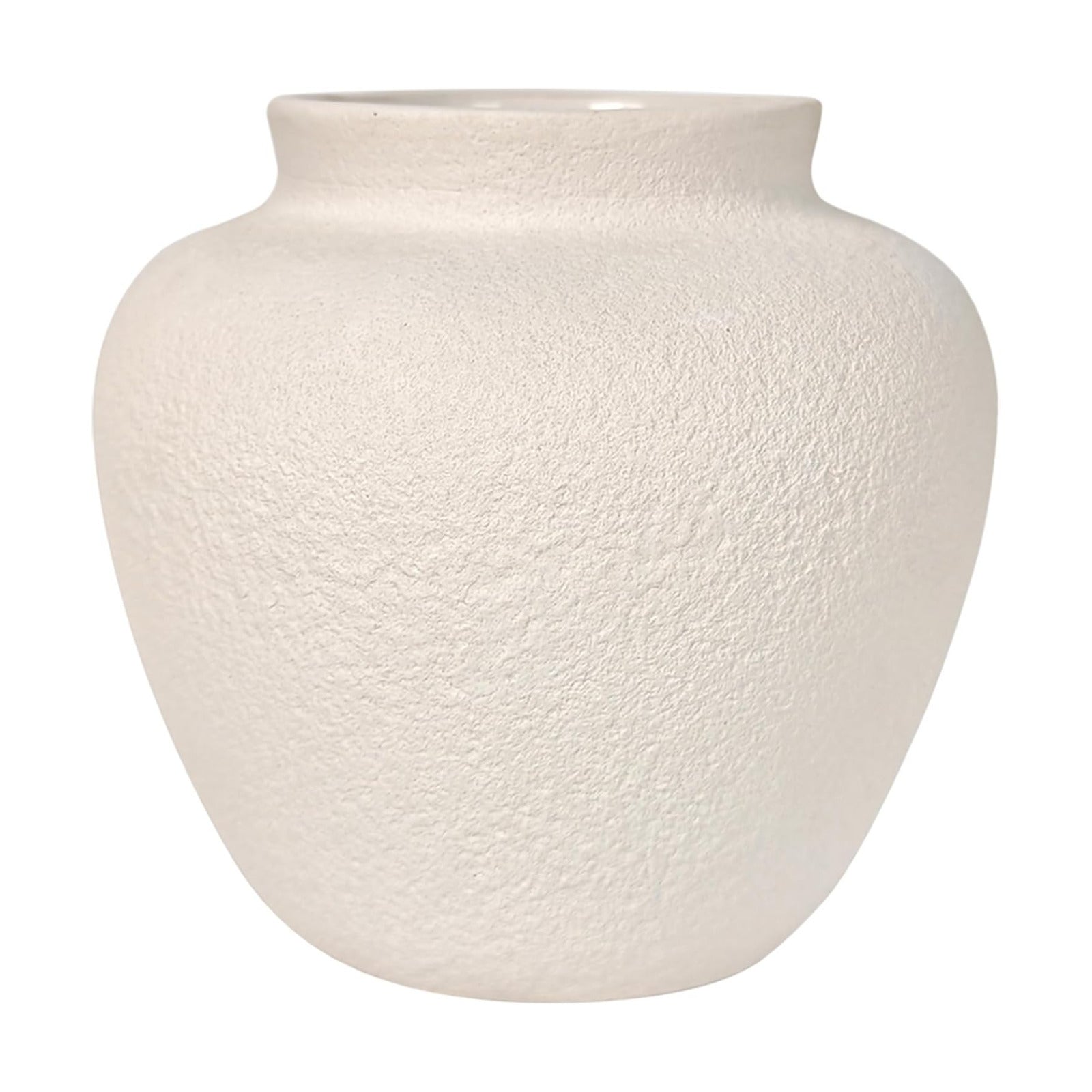 5.9" Small Round Ceramic Vase / 5.9" Small Round / White