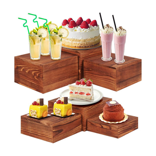 Wooden Buffet Risers and Stands / Set of 6