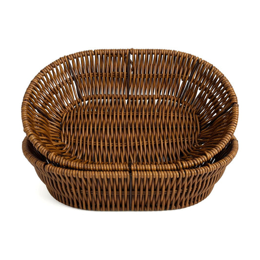Wicker Bread Baskets / 11 Inch / Set of 2
