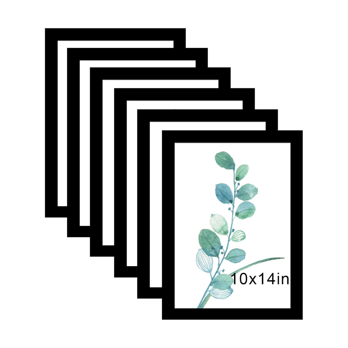 SESEAT 10x14 Picture Frame Set of 6, Black | 30 x 40cm Diamond Painting Art, Shatter Resistant Plexiglass, Engineered