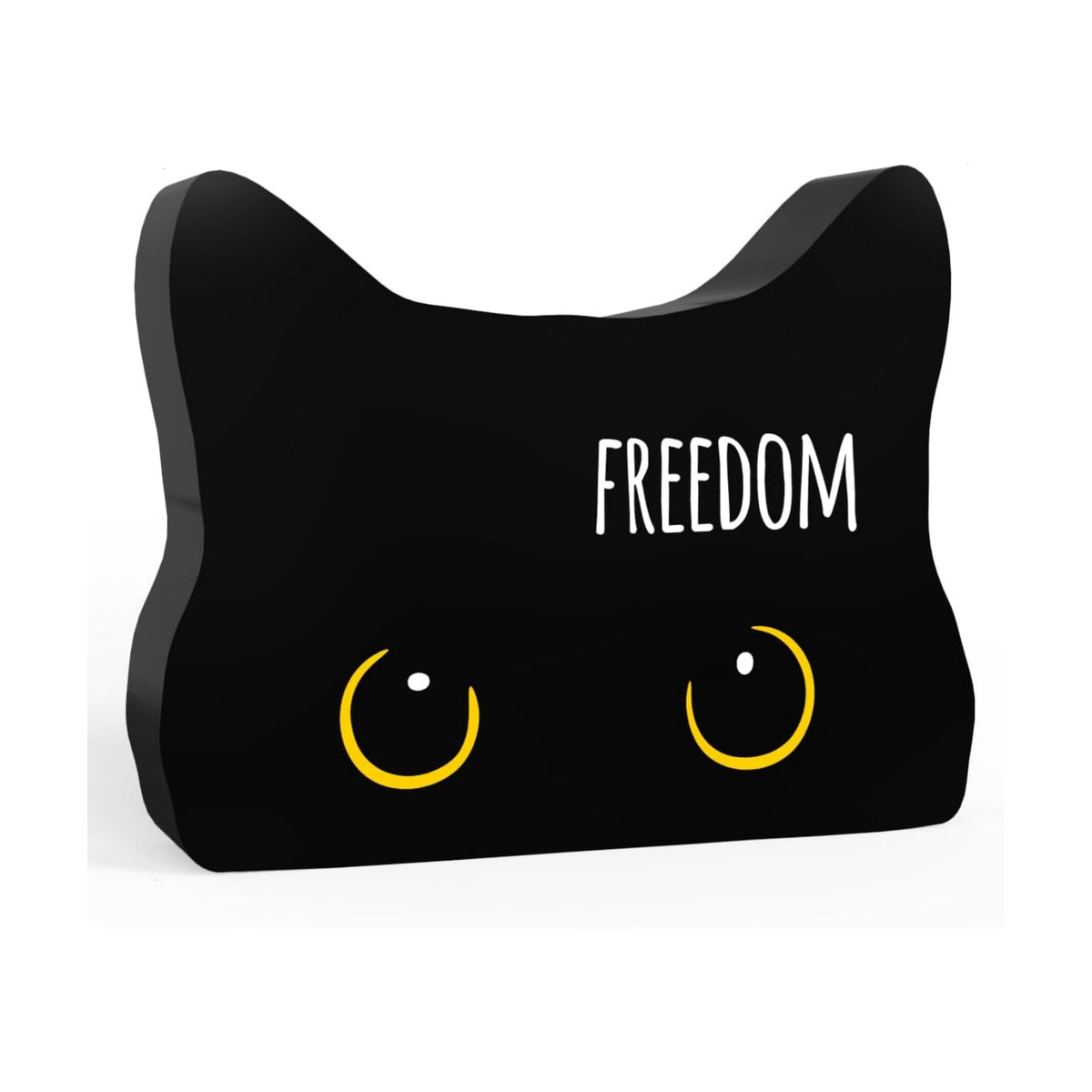 Black Cat Decor Cat Bathroom Decor Freedom Funny Bathroom Acrylic Decors Sign Cat for Home Bathrooms Cats Lover Independence Day Decor decorativesignage1447