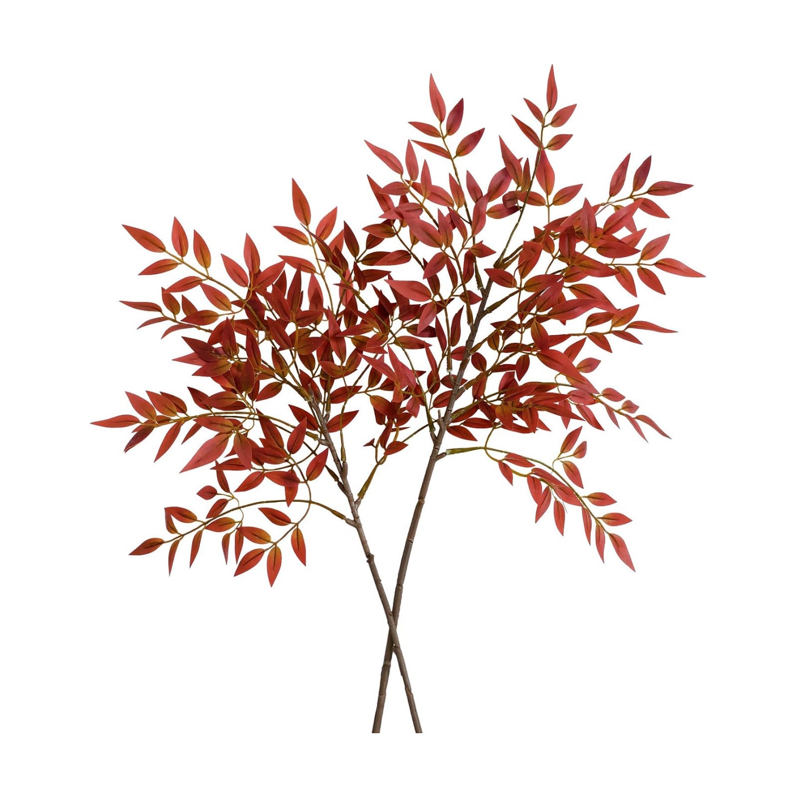 Artificial Plants Indoor Faux Branches for Vase Filler / Red Nandina / 35.4 Inch / Set of 2