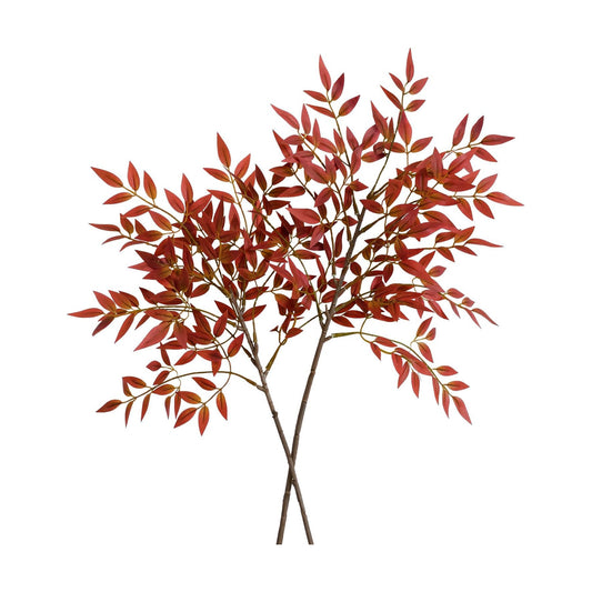 Artificial Plants Indoor Faux Branches for Vase Filler / Red Nandina / 35.4 Inch / Set of 2