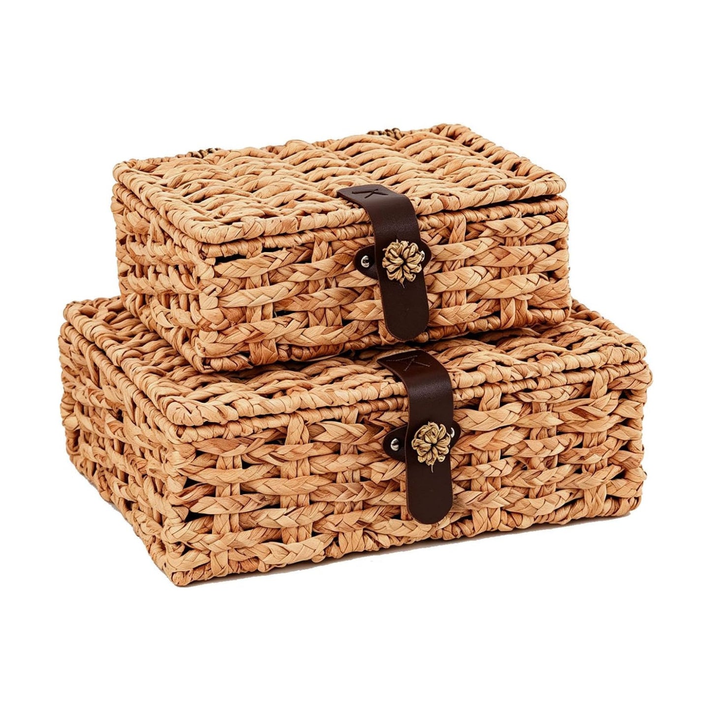 Wicker Storage Basket / Small & Large / Natural / Set of 2