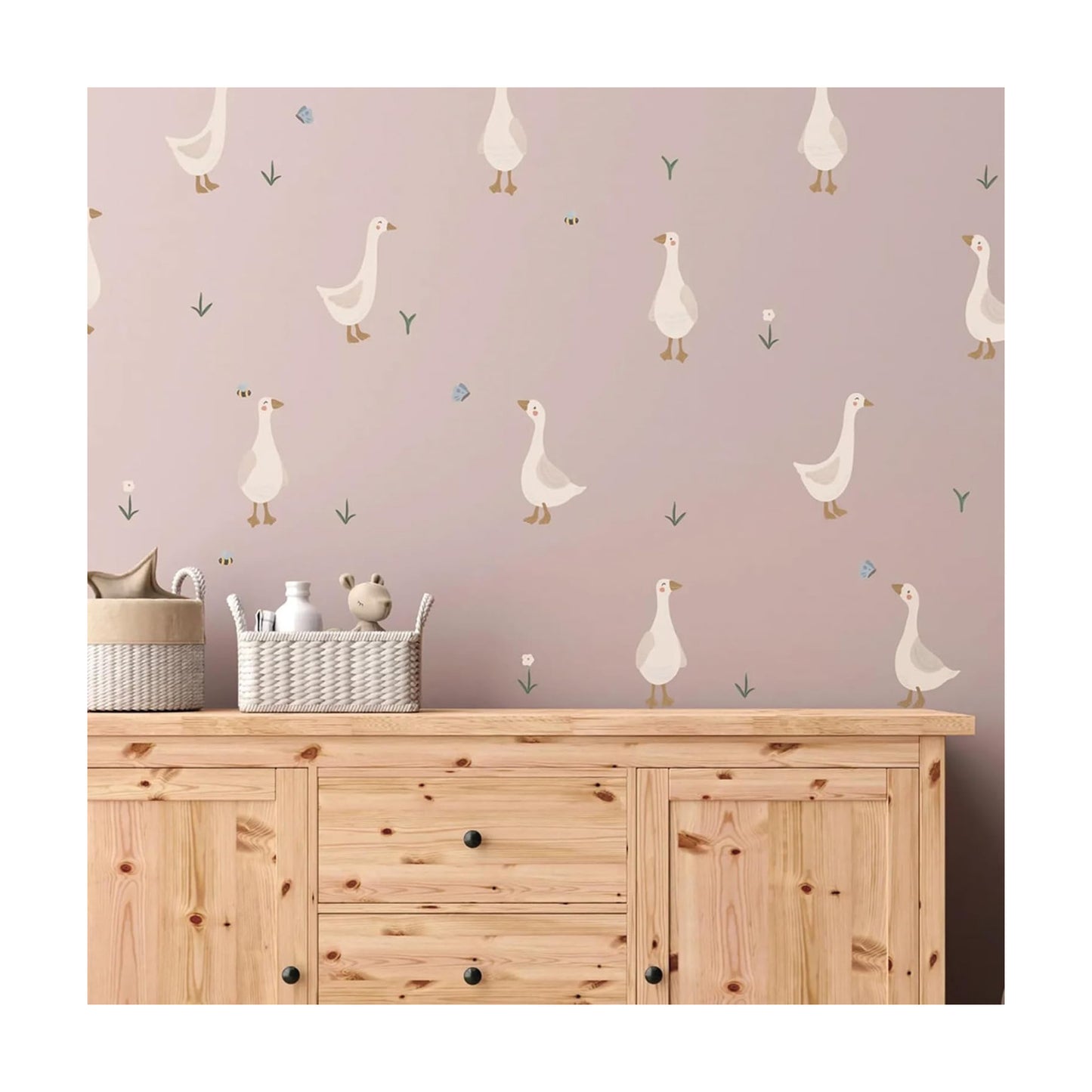 Boho Fabric Geese Wall Sticker