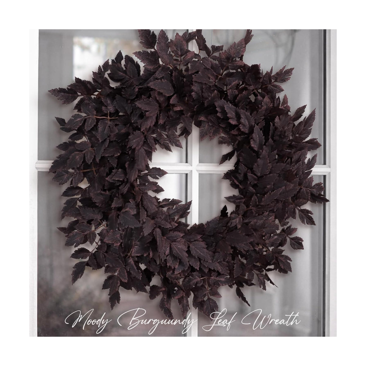 Fall Decor - Fall Wreaths for Front Door - 24 Inch Halloween Plum Wreath