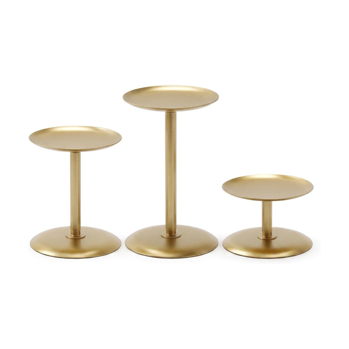 Homemory Fall Halloween Table Decor, Gold Metal Candle Holders Set of 3