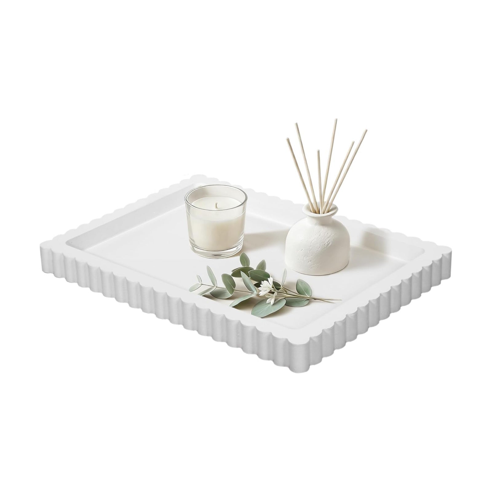 Wooden Ottoman Tray / 14 Inch